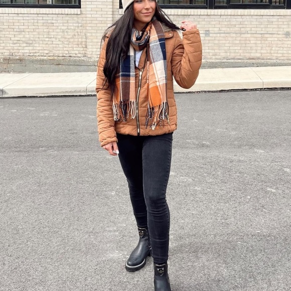 Winter Parka camel insulated faux fur hooded women jacket coat - Picture 5 of 8